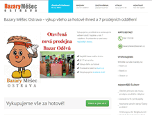 Tablet Screenshot of bazarymesec.cz